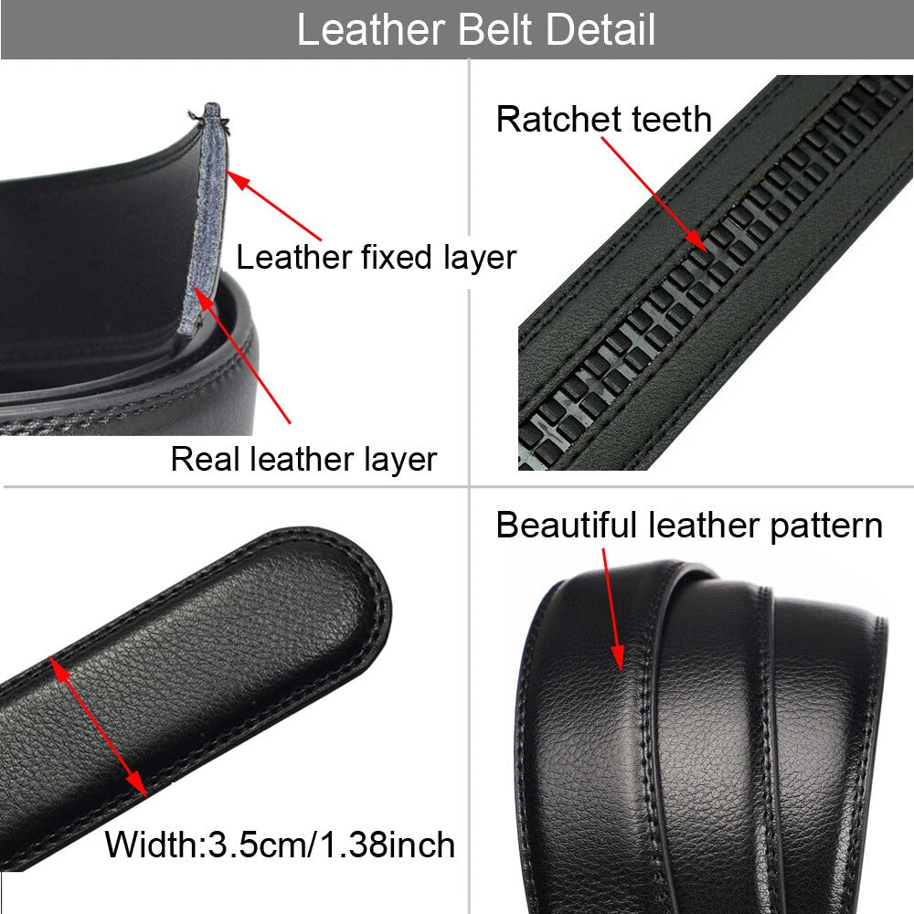 Western Cowhide Leather Belt for Men
