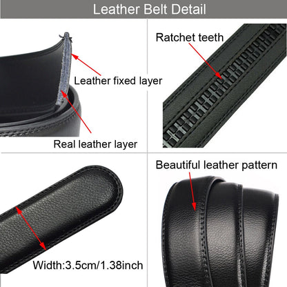 Western Cowhide Leather Belt for Men