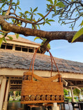 Handmade Rattan handbag With Coconut Button