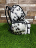 Natural Black White Cowhide Backpack