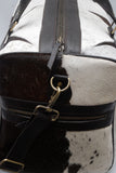 Black White Cowhide Weekender Bag
