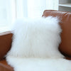 Genuine Sheepskin Pillow Cover with Curly Wool for Sofa Decor