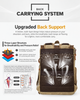 Vintage Canvas Leather Camera Backpack with Dual Buckles and Dividers