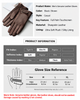 Men’s Sheepskin Leather Gloves for Warm Touchscreen Driving