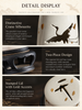 Ceramic Incense Burner with Crane Cutout Lid for Coil Incense