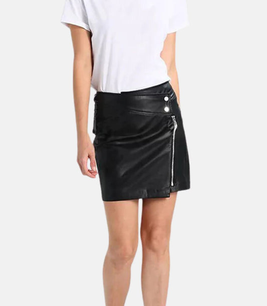 Mini Genuine Leather Skirt