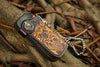 Tooled Leather Wallet for Men with Samurai Engraved