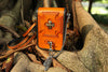 Leather Crossbody Phone Bag with Gothic Cross Hardware
