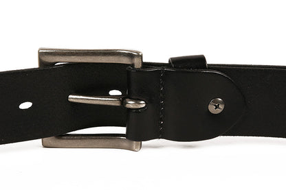 Full Grain Leather Belt with Skull Rivets