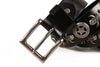 Full Grain Leather Belt with Skull Rivets