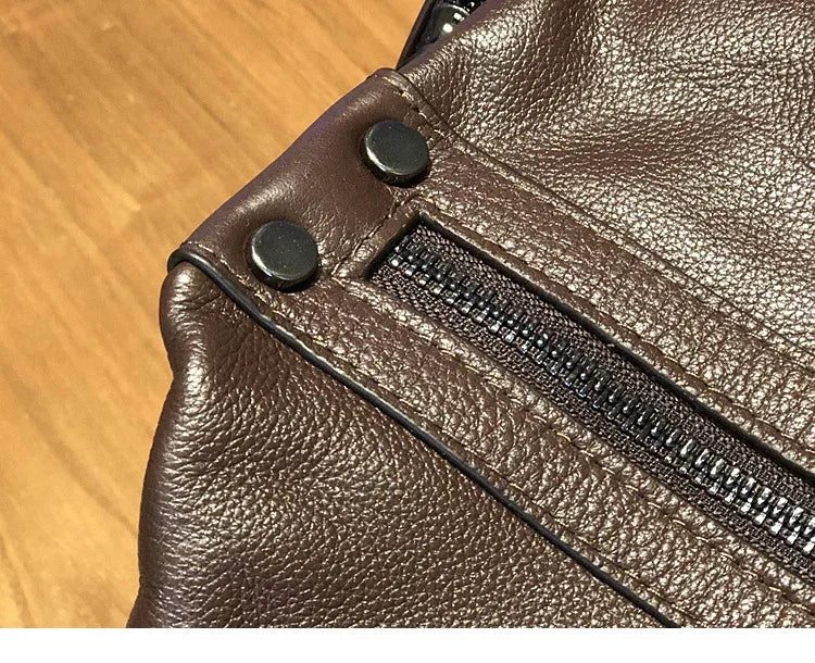 Brown Leather Backpack Women Backpack for Travel