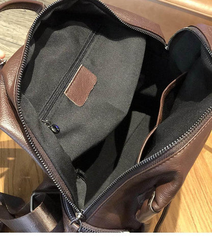 Brown Leather Backpack Women Backpack for Travel