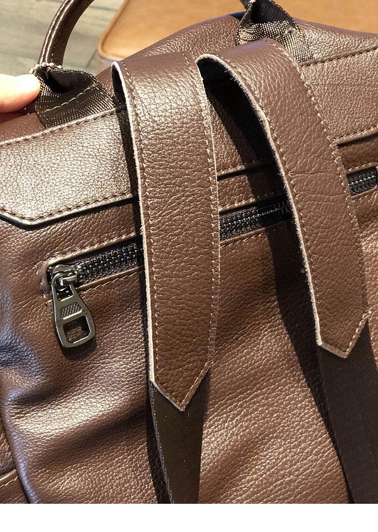 Brown Leather Backpack Women Backpack for Travel