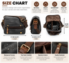 Small Canvas Messenger Bag with Padded Camera Divider and Leather Buckles