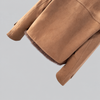 Women’s Faux Leather Jacket with Rabbit Fur Collar Winter Style