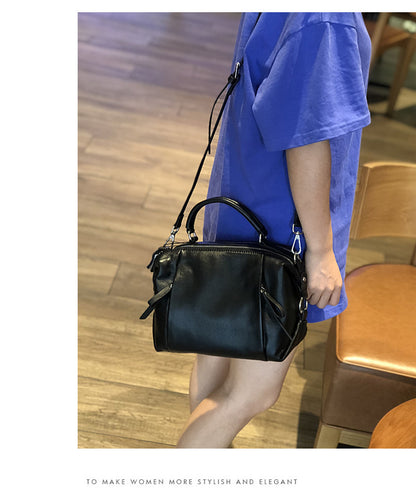 genuine leather ladies pillow shoulder bag