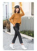Women High Waisted Cropped Flare Leather Pants