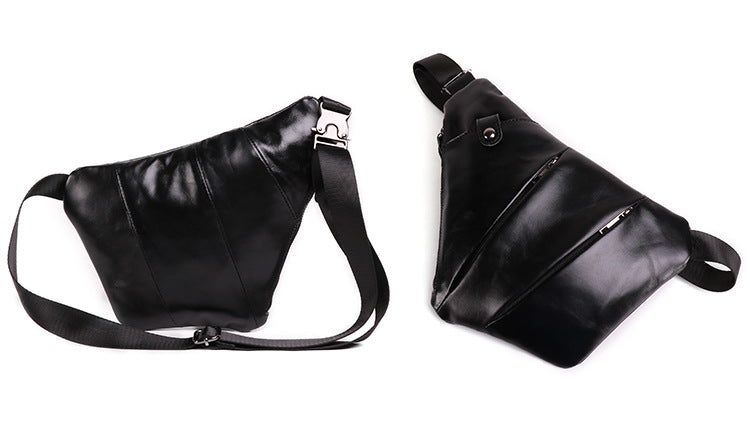 Genuine Leather Men's Chest Sling Bag