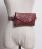 Studded punk pu leather waist phone bag 4