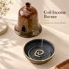 Coil Incense Burner with Removable Cover and Internal Mesh Tray