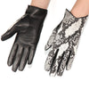 Women’s Leather Gloves Winter Lambskin Python Pattern Touchscreen