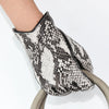 Women’s Leather Gloves Winter Lambskin Python Pattern Touchscreen