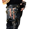 Steampunk Waist Bag with Skull Studs and Adjustable Straps