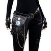 Steampunk Shoulder Bag with Chain Harness and Gothic Metal Details