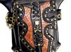 Steampunk Waist Bag with Skull Studs and Adjustable Straps
