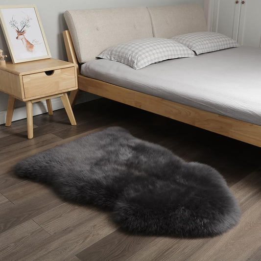 Steel Grey Icelandic Sheepskin Rugs