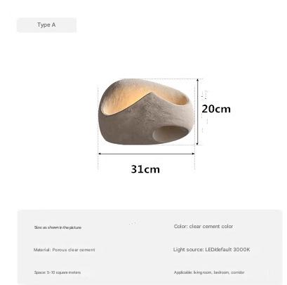 Wabi Sabi Cement Wall Lamp Nordic Concrete Wall Sconce