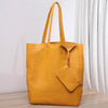 Women’s Large Leather Shoulder Tote Bag For Office