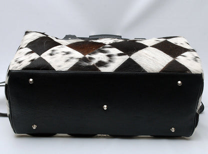 Cowhide Patchwork Weekender Purse