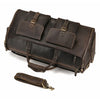 Leather Duffle Garment Bag with Shoe Pocket