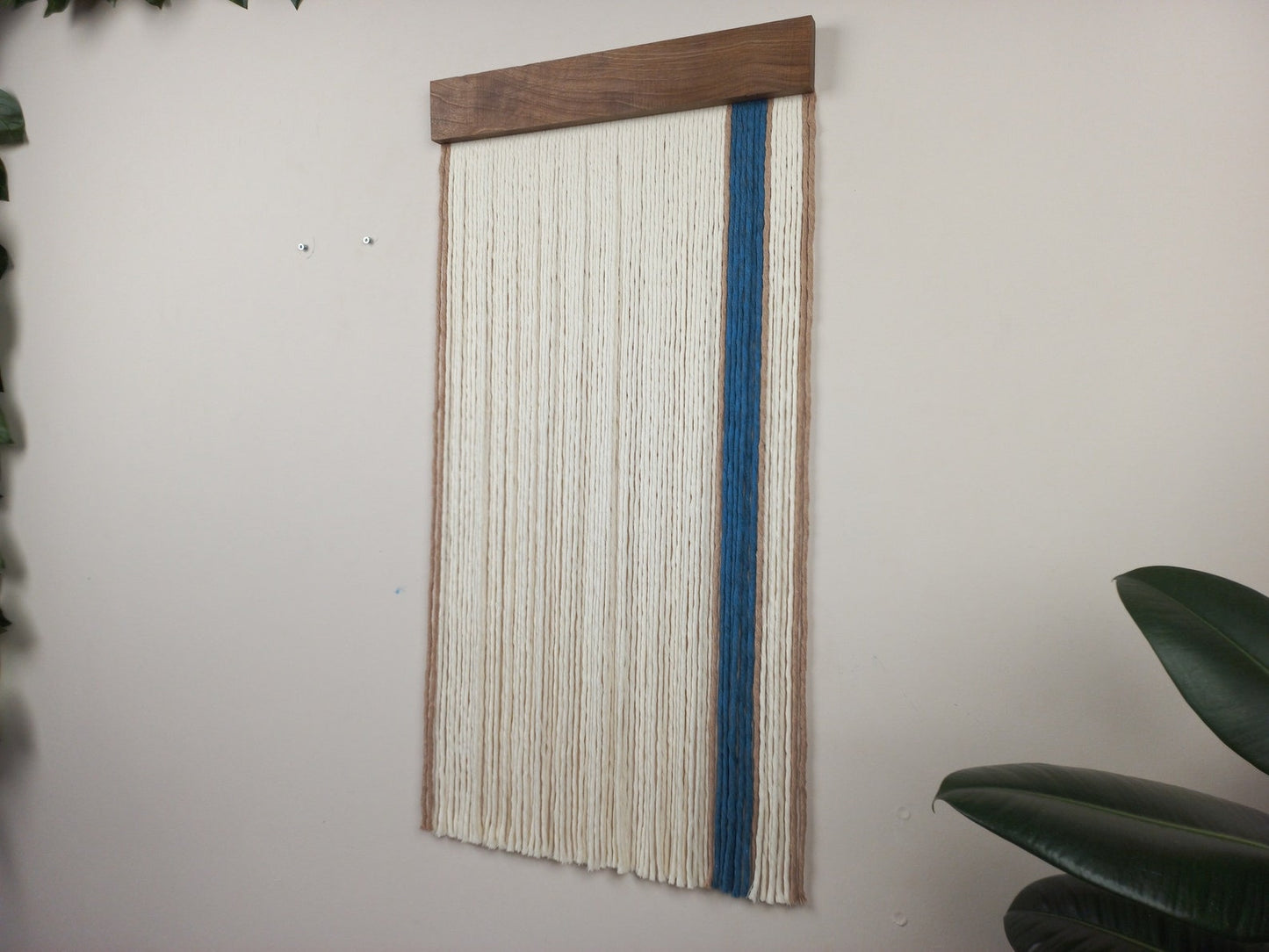 Blue Macrame Wall Hanging Decor