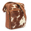 Natural Brown White Cowhide Crossbody Bag