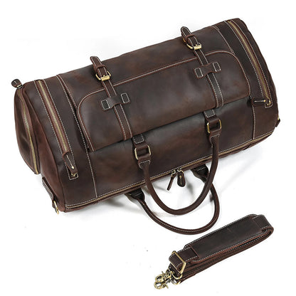 Leather Weekender Travel Bag