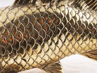 Elegant Brass Koi Fish Statue Decor