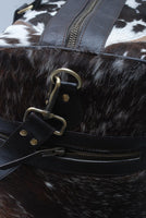 Tricolor Large Cowhide Weekender Bag