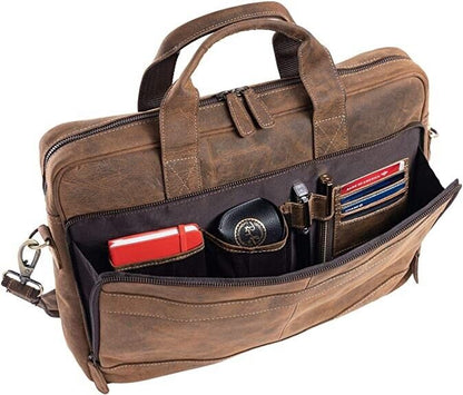 Leather briefcases Laptop Messenger Bags