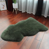 Genuine Green Fur Sheepskin Rug