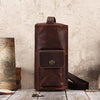 Leather Men Messenger Bags Cylindrical Style