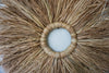 Seagrass palm leaves fringe round wall decor