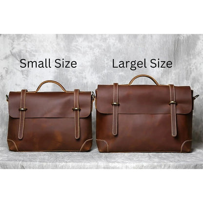 mens real leather courier bag