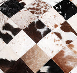 Natural Cowhide Patchwork Cushion Cover