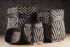 Large Decorative Woven Beaded Bamboo Basket Set