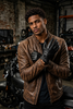 Men’s Leather Motorcycle Gloves in Top-Grain Cowhide for Riding