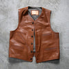 Men Leather Vest Motorcycle Biker