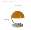 Yellow Glass Table Lamp Vintage Bauhaus Pudding Lamp