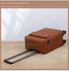 Genuine Leather Business Travel Suitcase with 360° Wheels